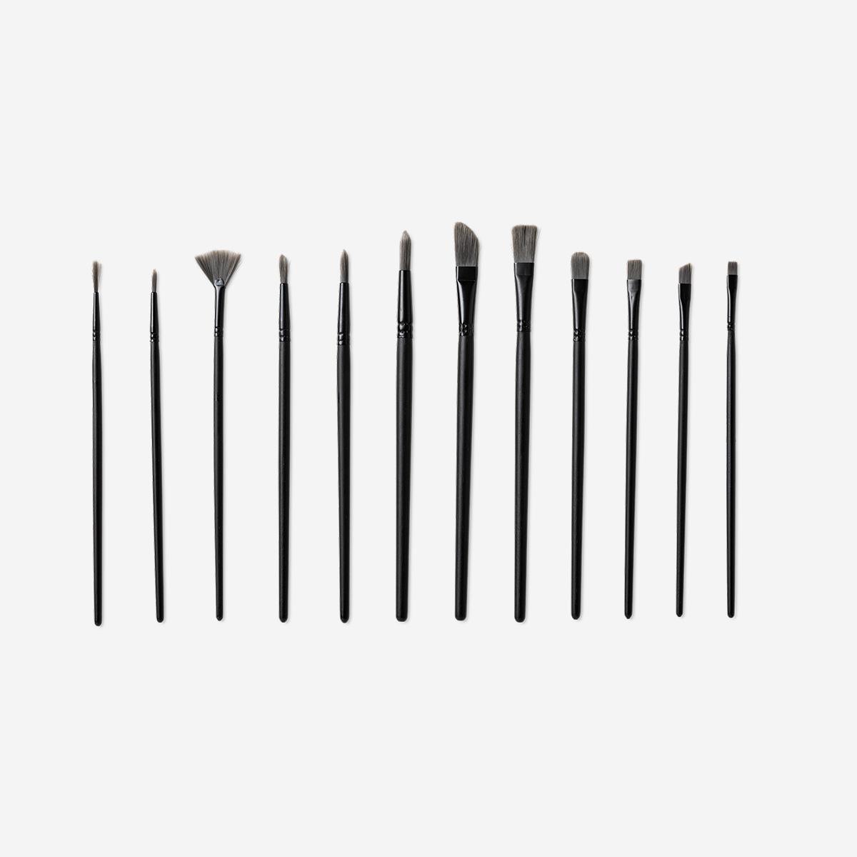 Grey Paintbrush Set, 12 Pcs