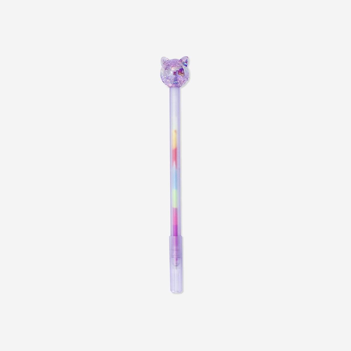 Multicolour Cat-Shaped Multicolour Ink Gel Pen