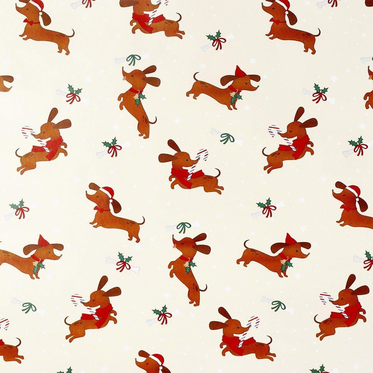 Multicolour 400 cm wrapping paper - dachshund