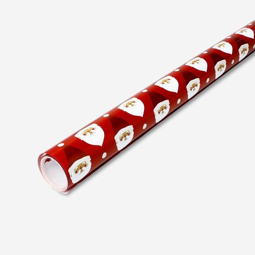 Multicolour 400 cm wrapping paper - santa clauses