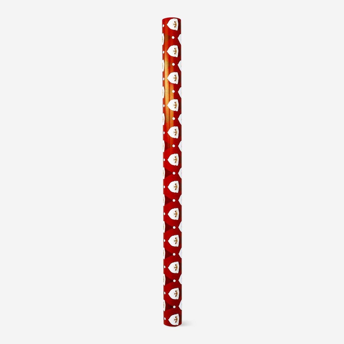 Multicolour 400 cm wrapping paper - santa clauses