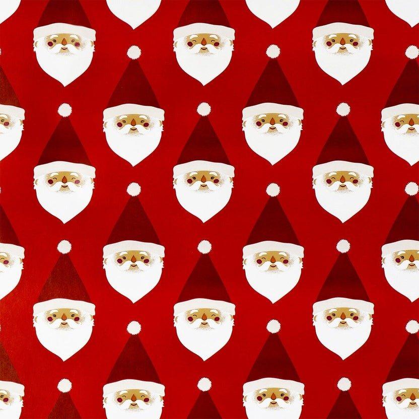 Multicolour 400 cm wrapping paper - santa clauses