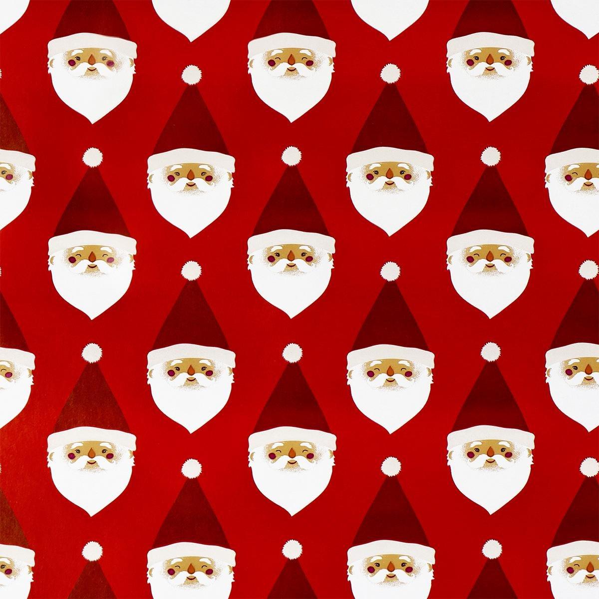 Multicolour 400 cm wrapping paper - santa clauses