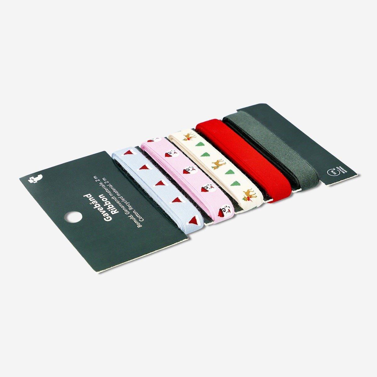 RIBBON SET COTTON RIBBON 5 PCS X 1 CM X 2 M