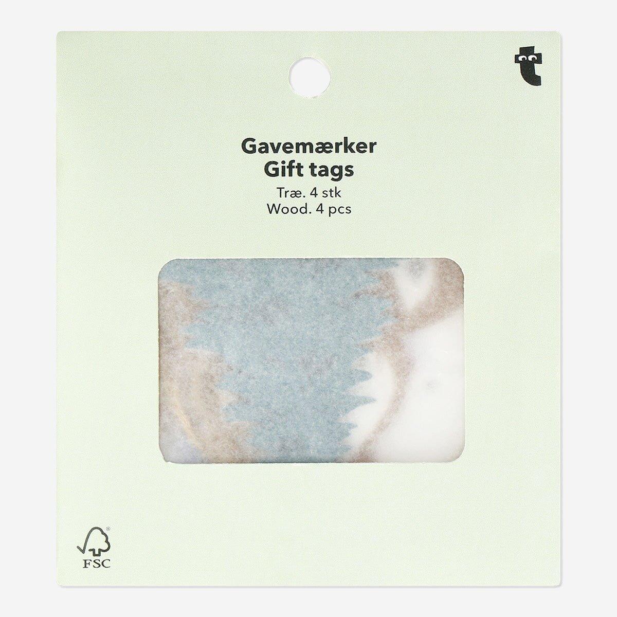 Multicolour gift tags with christmas motifs - 4 pcs