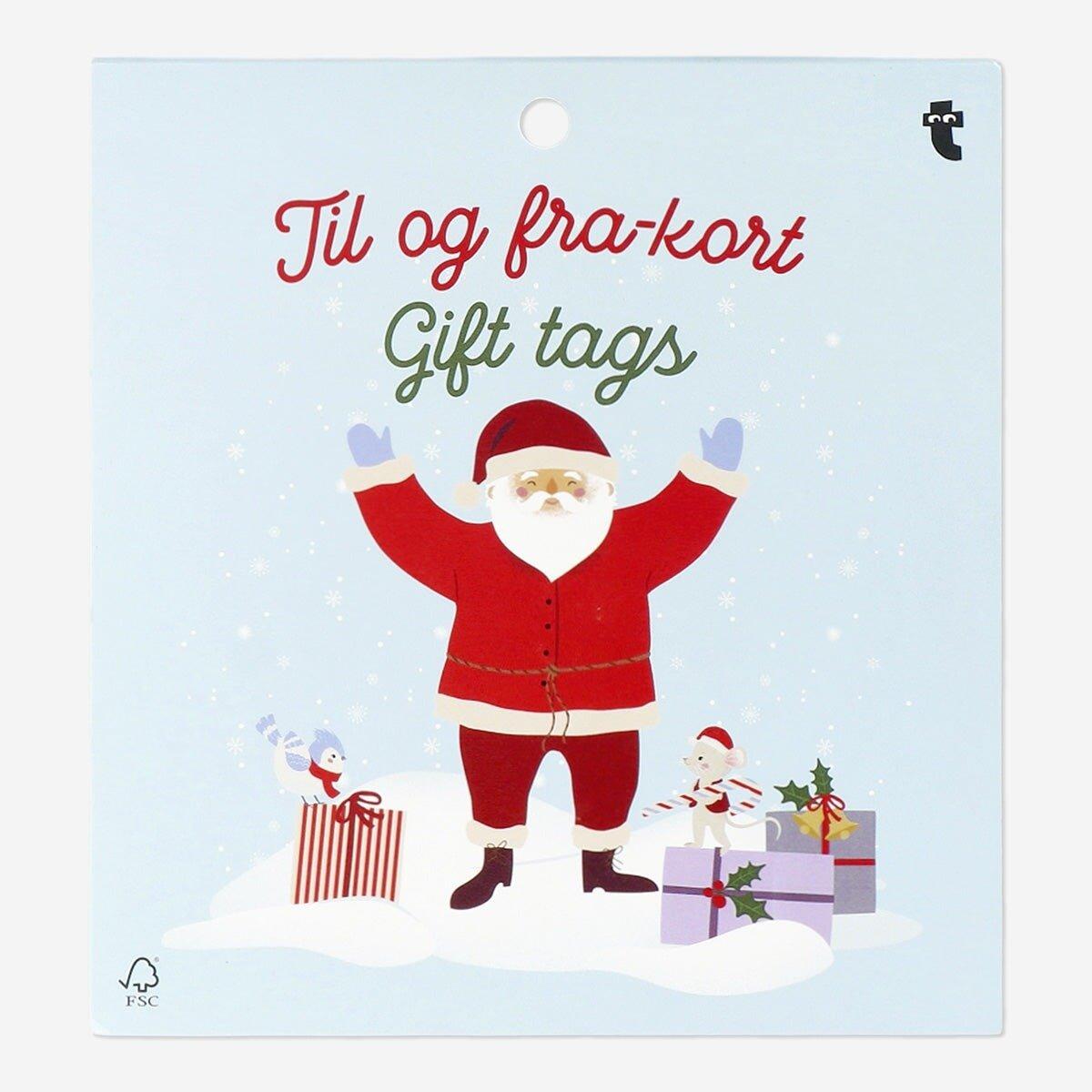 Multicolour gift tags sheets - 10 pcs