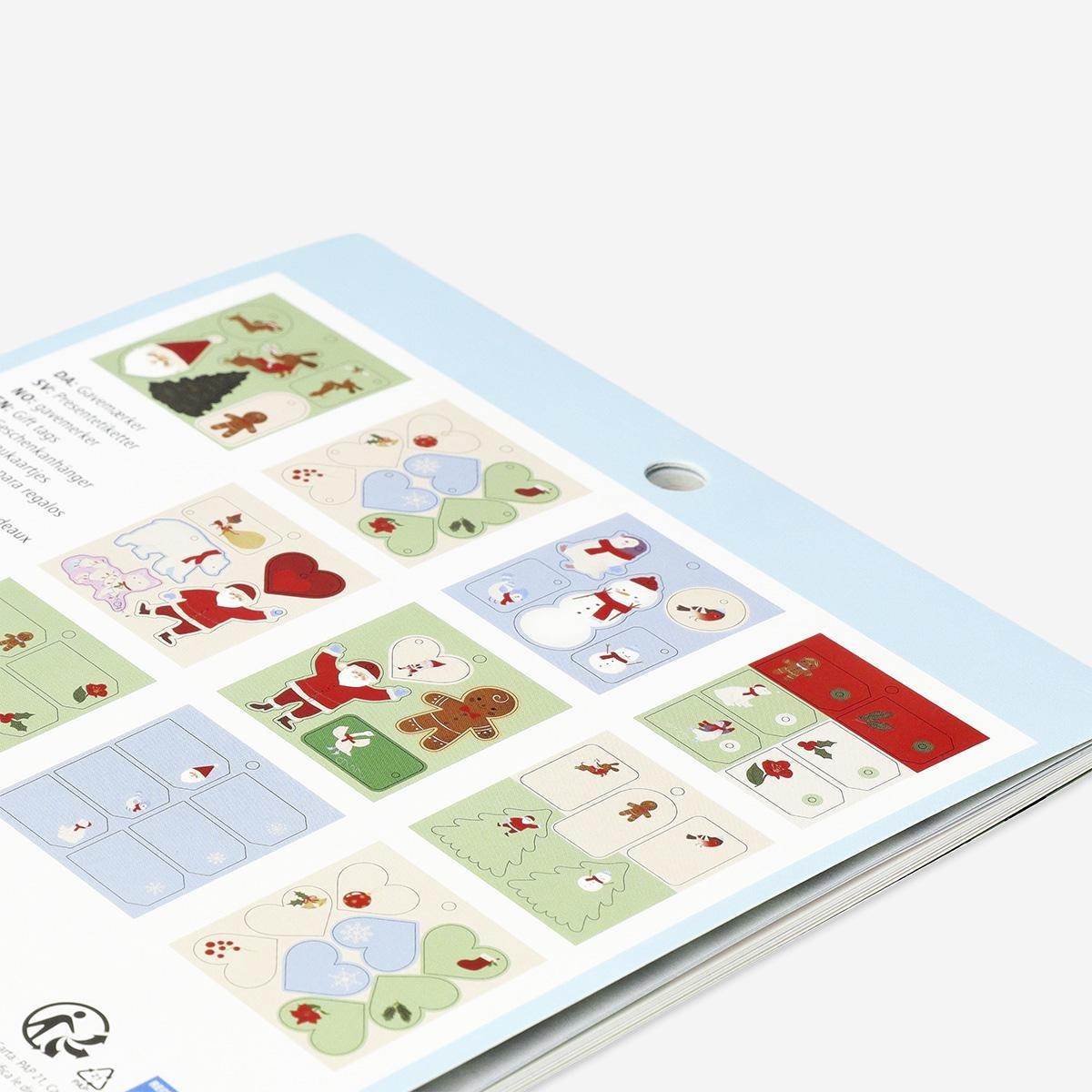 Multicolour gift tags sheets - 10 pcs