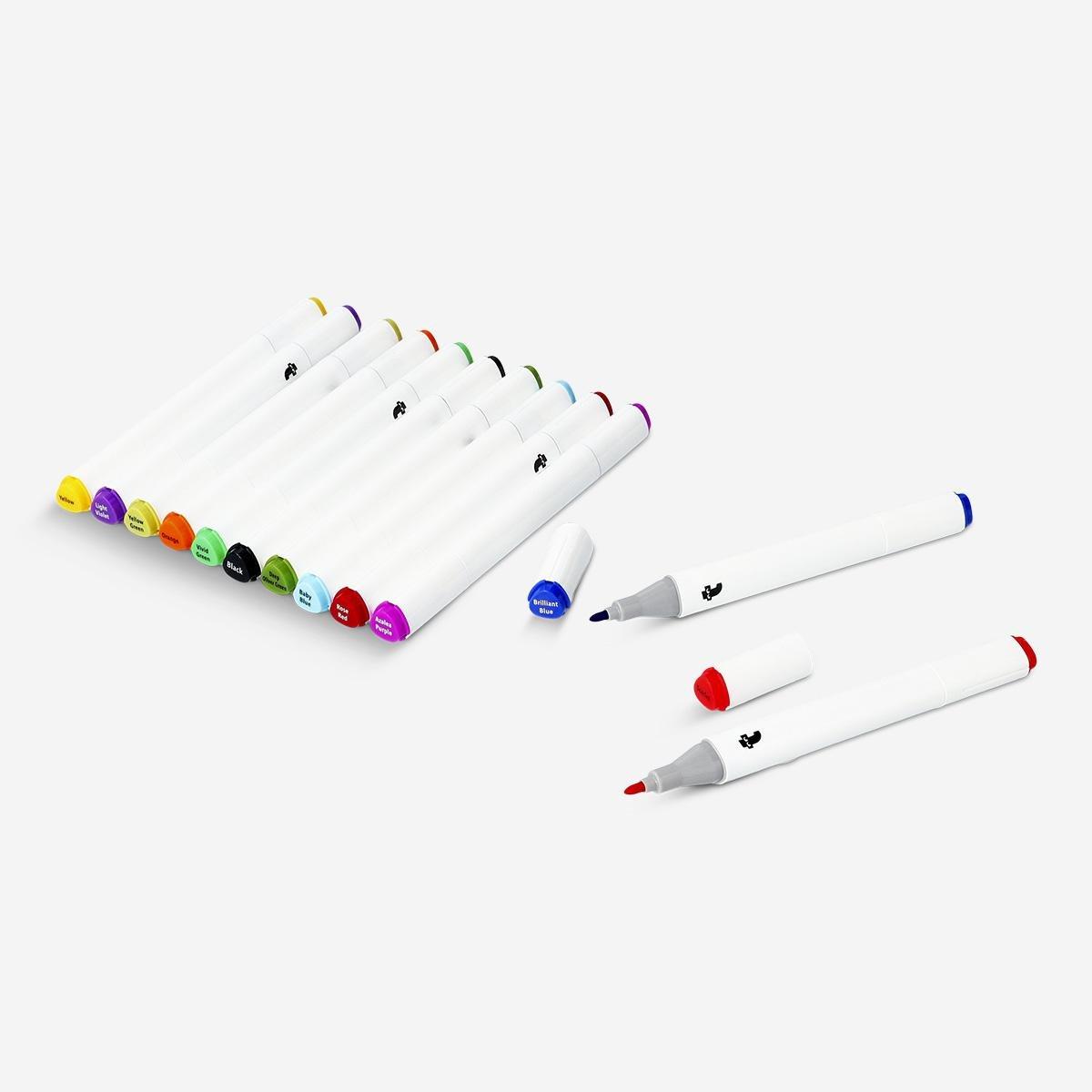 Multicolour Twin Markers - 12 Pcs