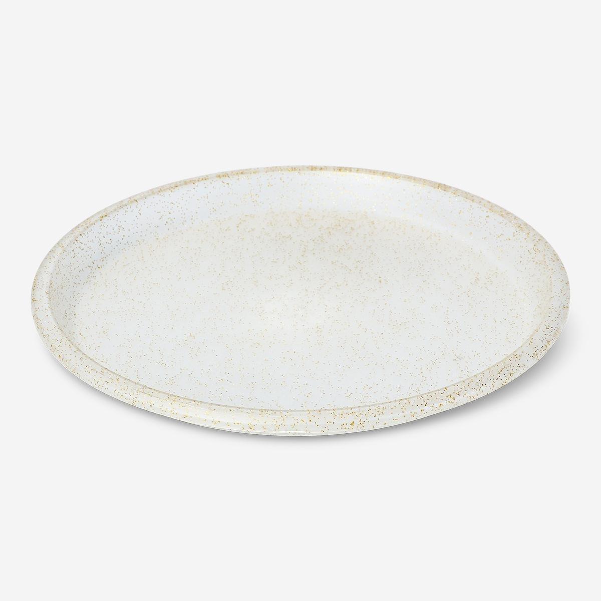 Gold Dining Plates . 4 Pcs