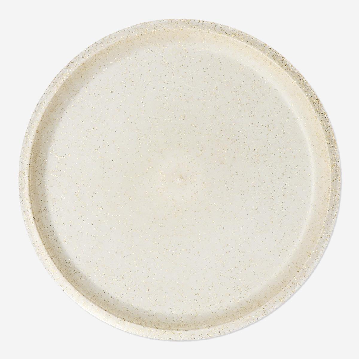 Gold Dining Plates . 4 Pcs