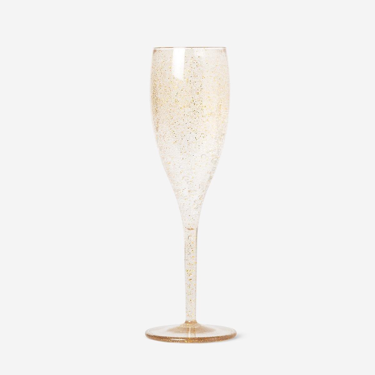 Gold Champagne Flutes . 4 Pcs