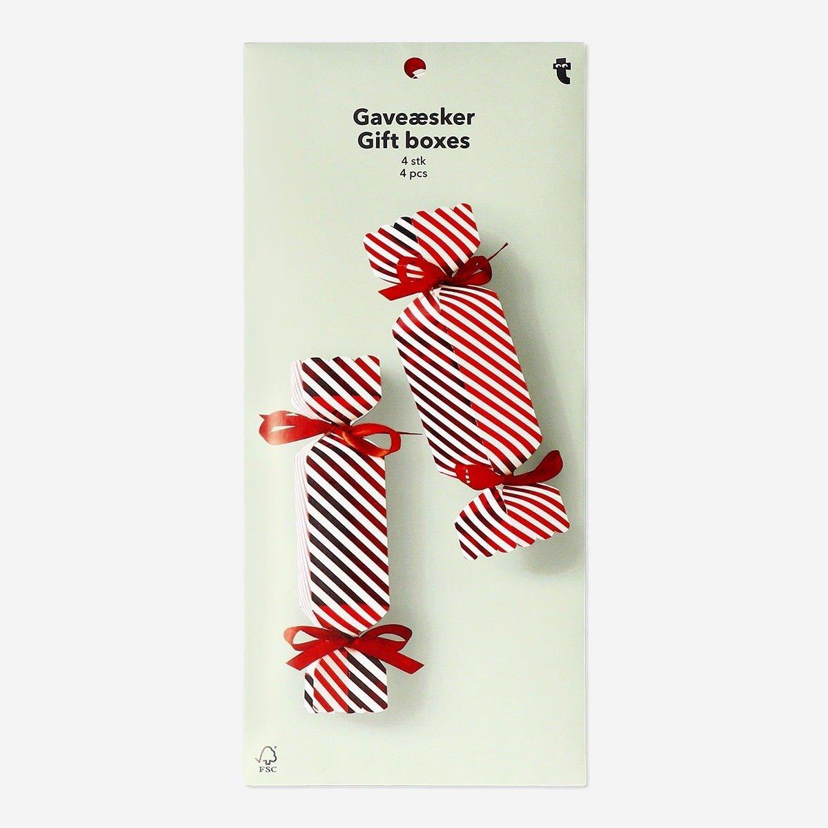 Multicolour gift boxes in candy shape - 4 pcs