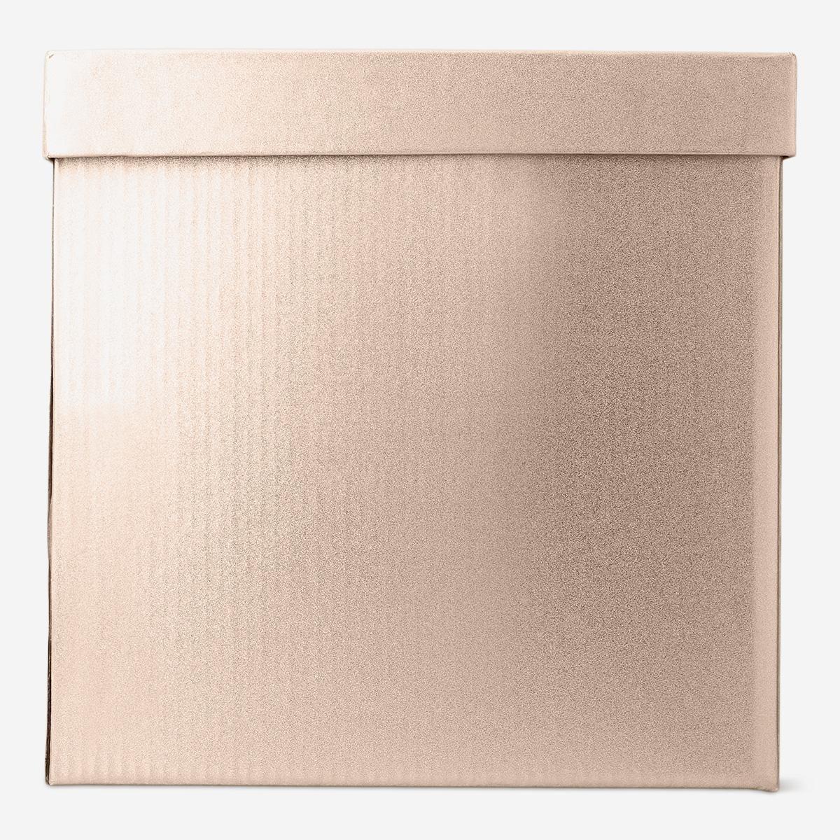 Brown foldable glitter gift box