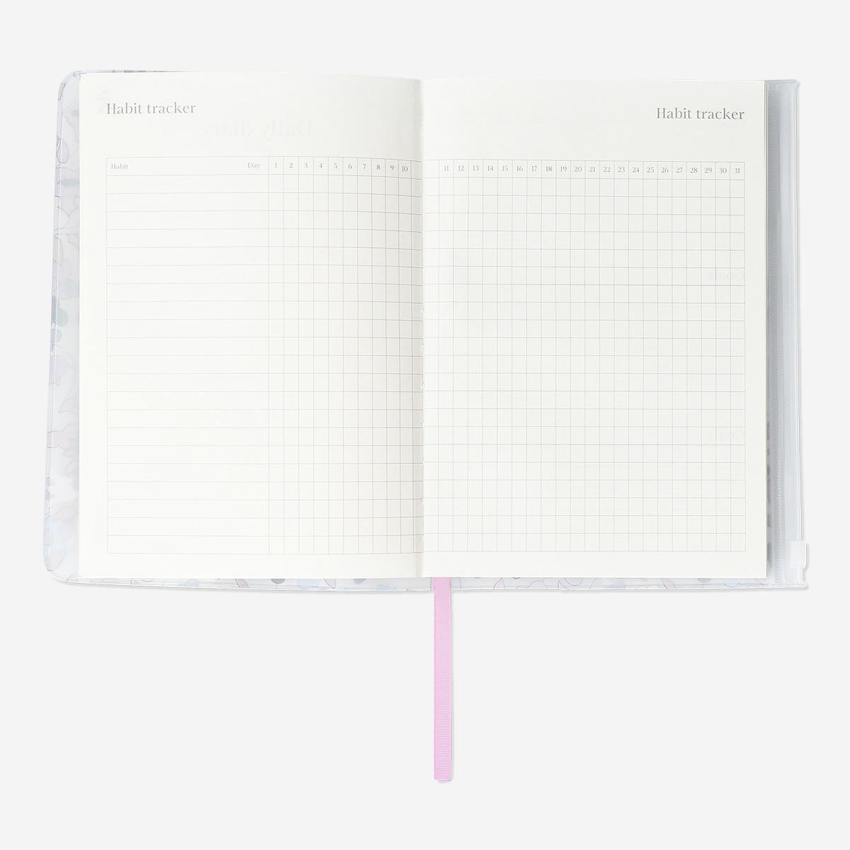 Multicolour floral daily diary A5 - English