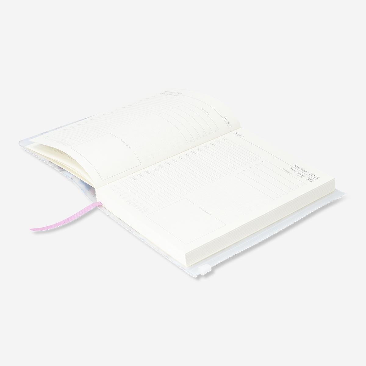Multicolour floral daily diary A5 - English
