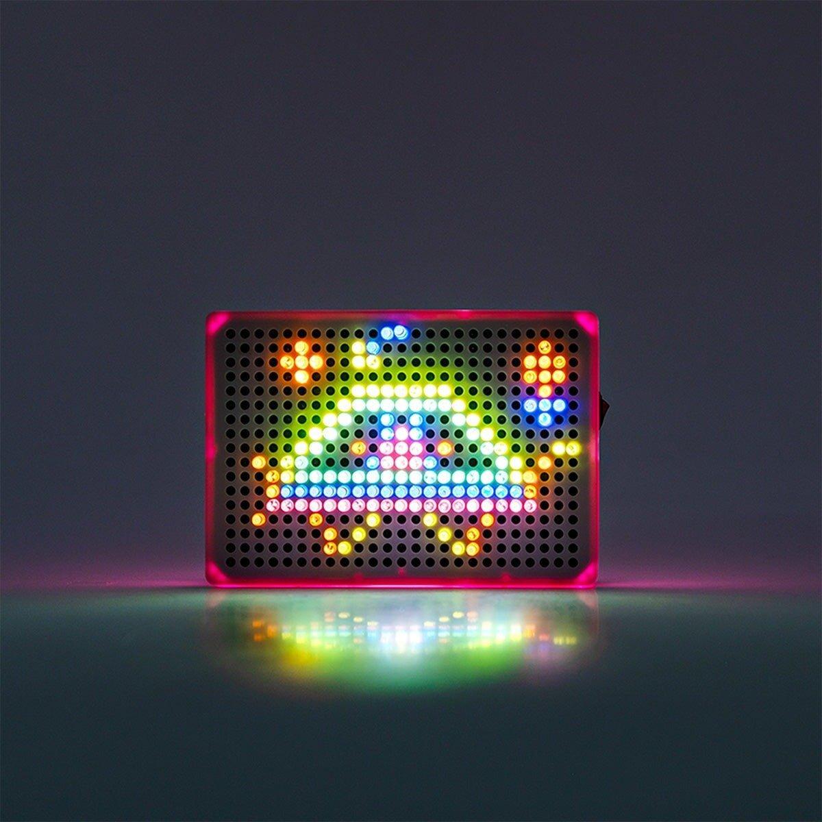 Purple colour-changing lights and sound magic mirror