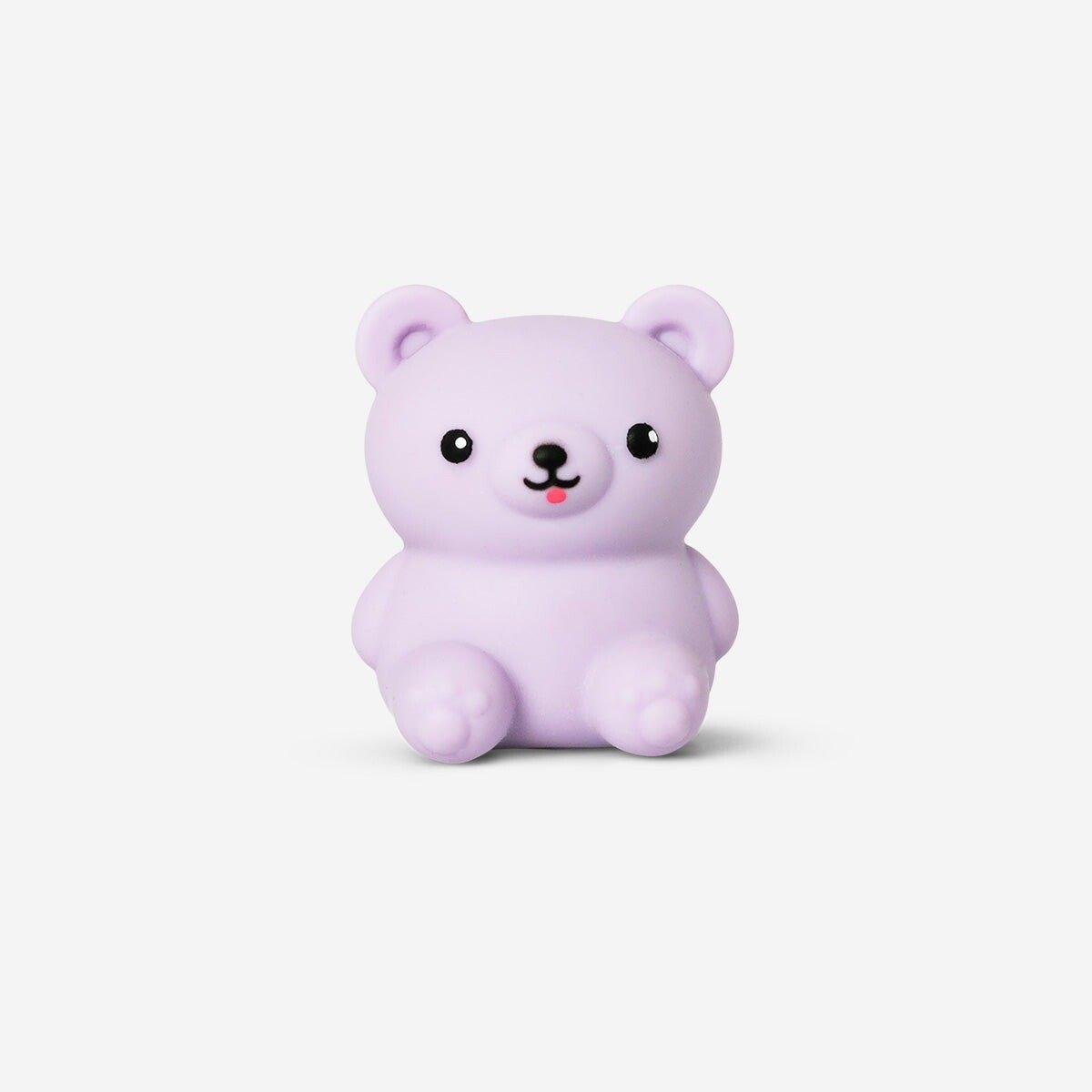 Purple bear shaped squeeze toy