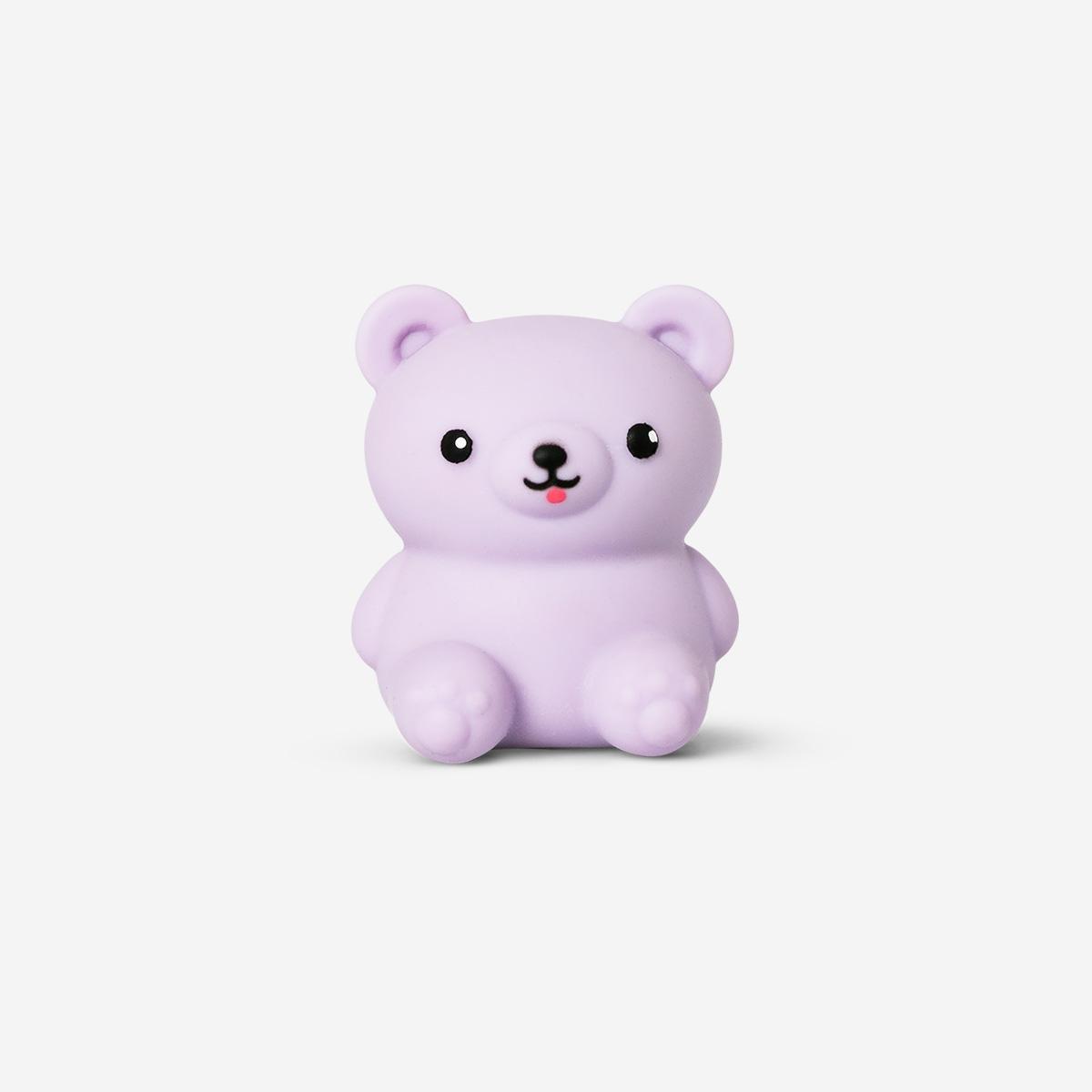 Purple bear shaped squeeze toy