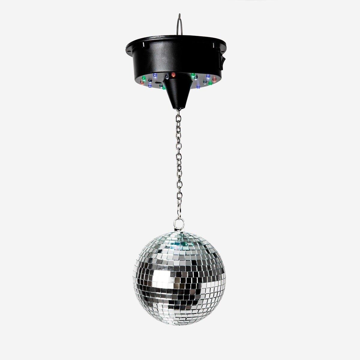 Silver hanging disco ball