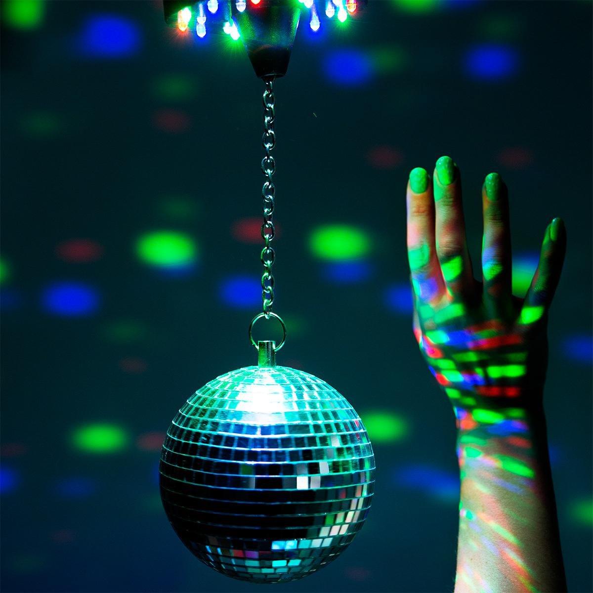 Silver hanging disco ball