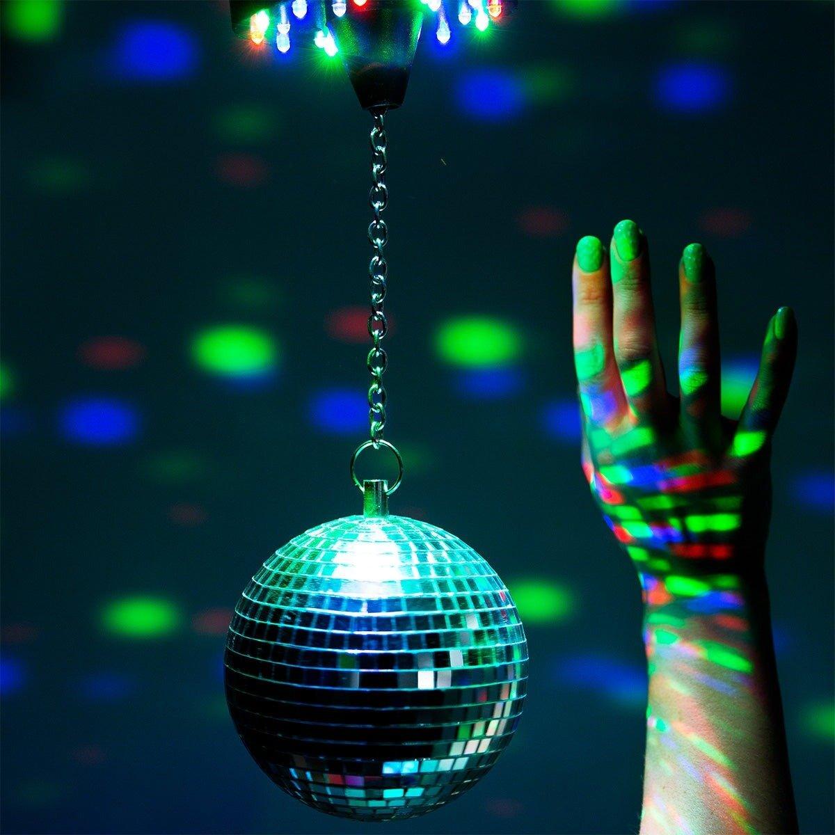 Silver hanging disco ball