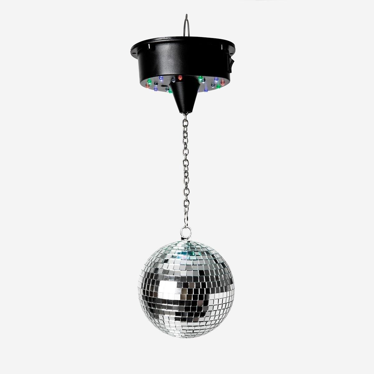 Silver hanging disco ball