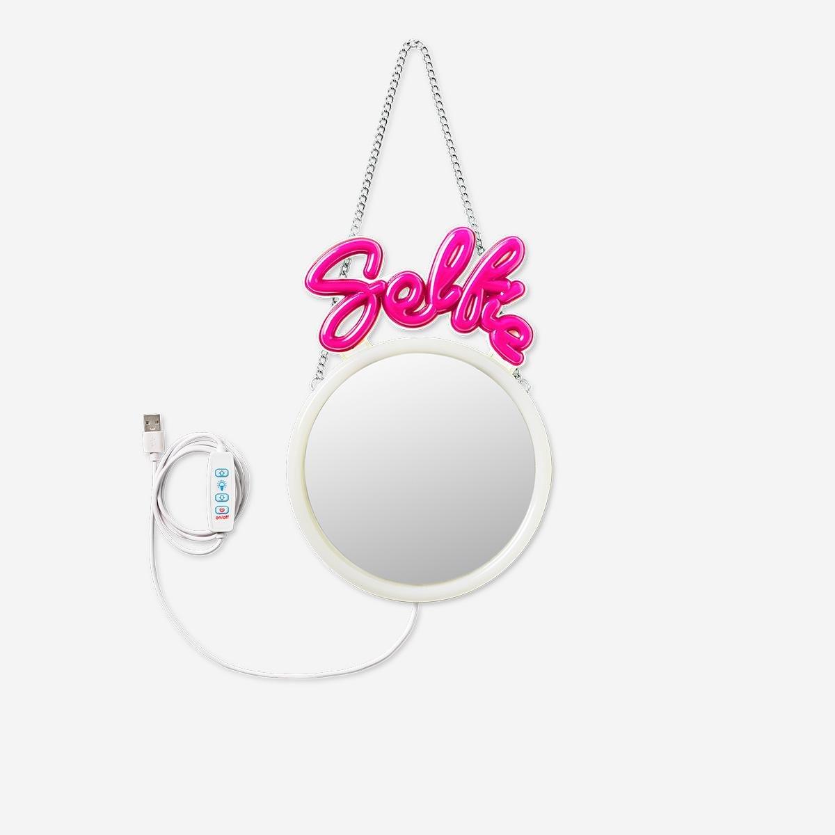 Multicolour Glowing Mirror With Multiple Light