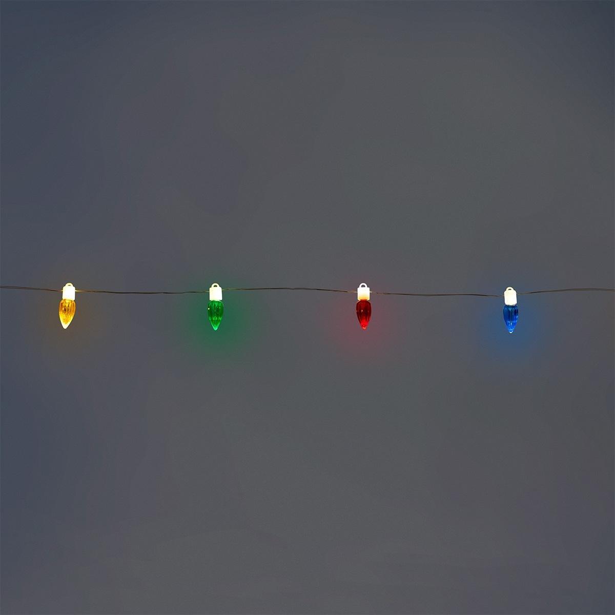 Multicolour usb string lights with bulbs - 440 cm