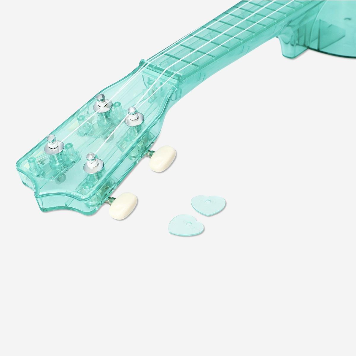 Blue transparent ukulele