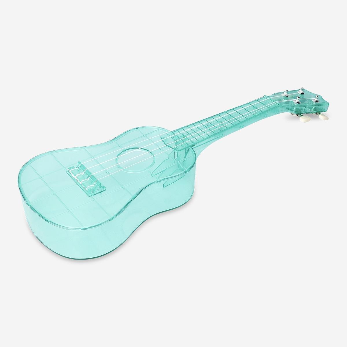 Blue transparent ukulele