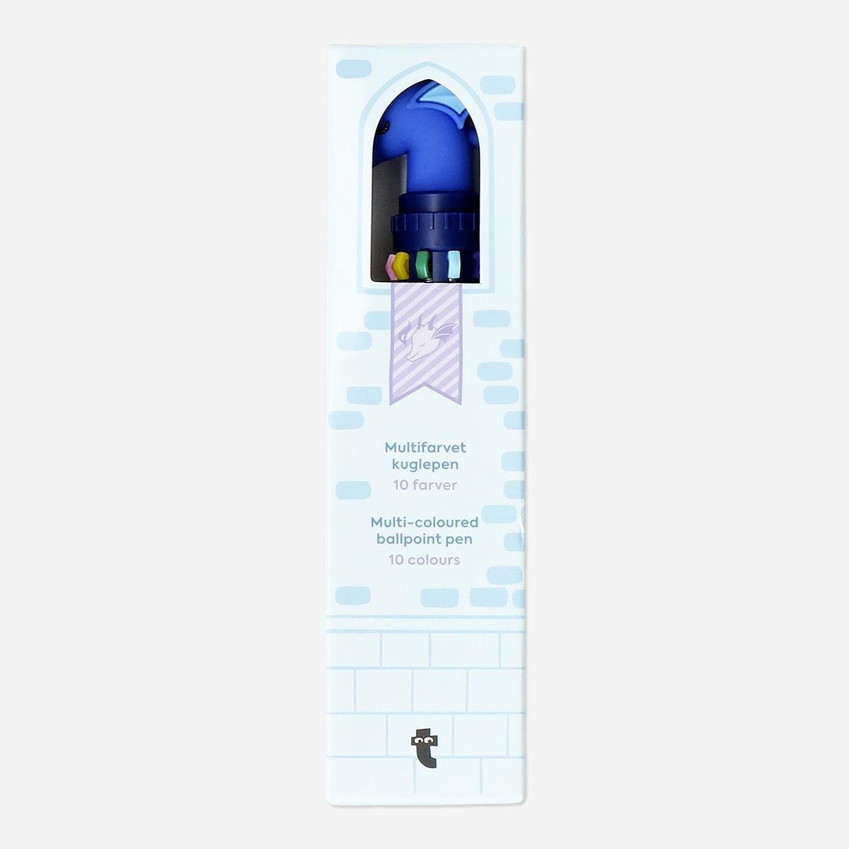 Multicolour penguin-shaped gel ink pens - 4 pcs