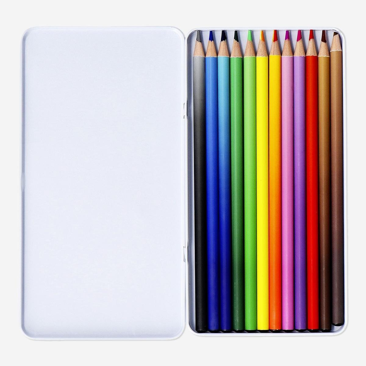 Multicolour two-tone pencils - 12 pcs