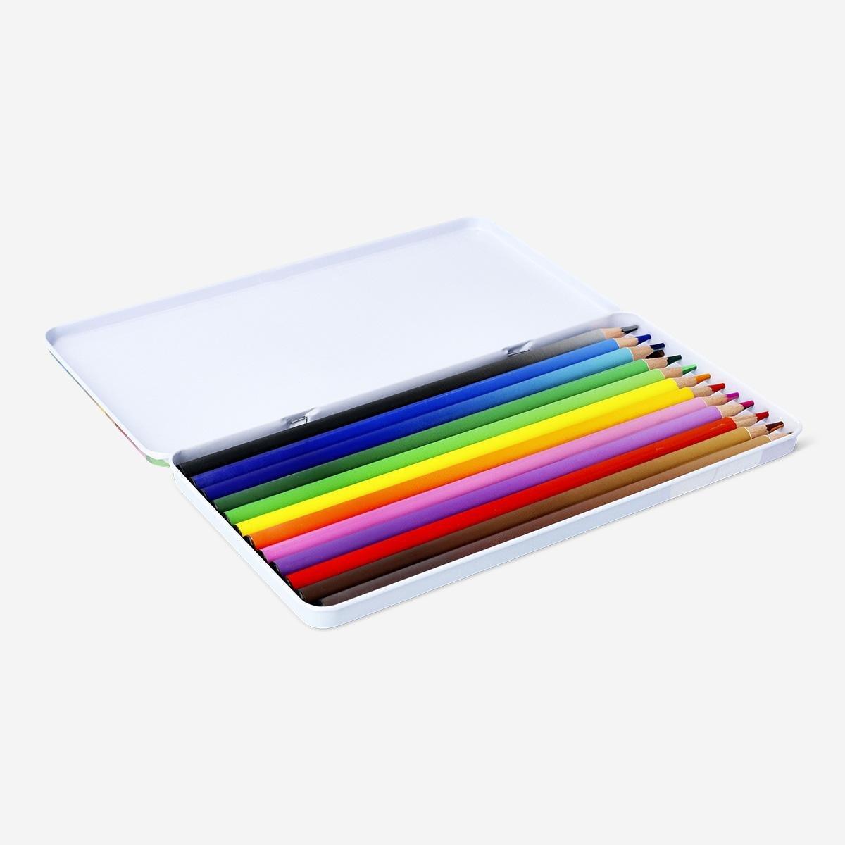 Multicolour two-tone pencils - 12 pcs