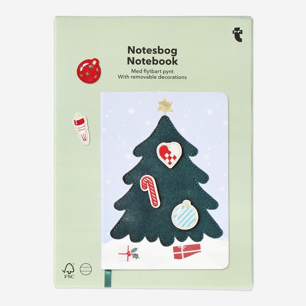 Multicolour Velcro Notebook Christmas Tree