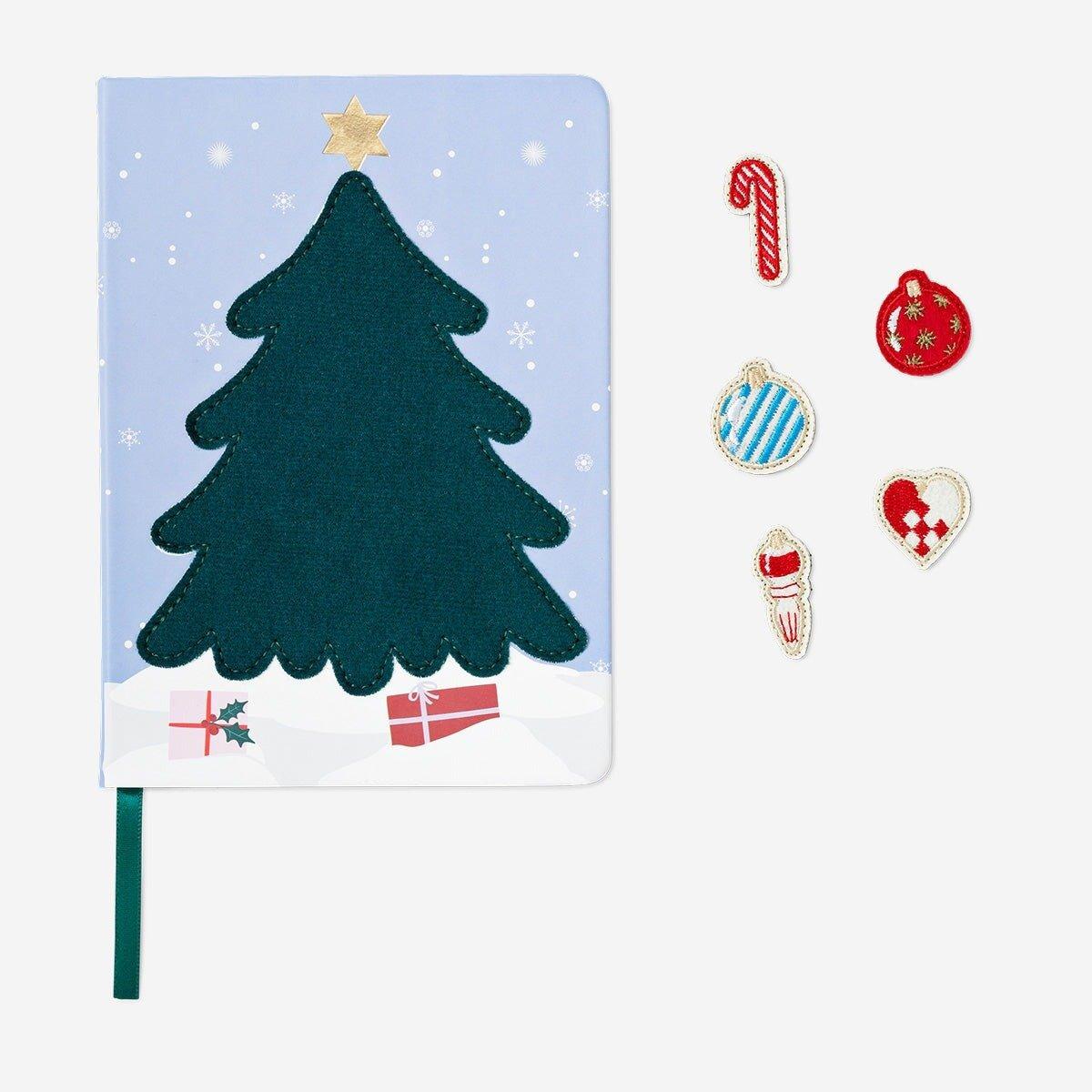 Multicolour Velcro Notebook Christmas Tree