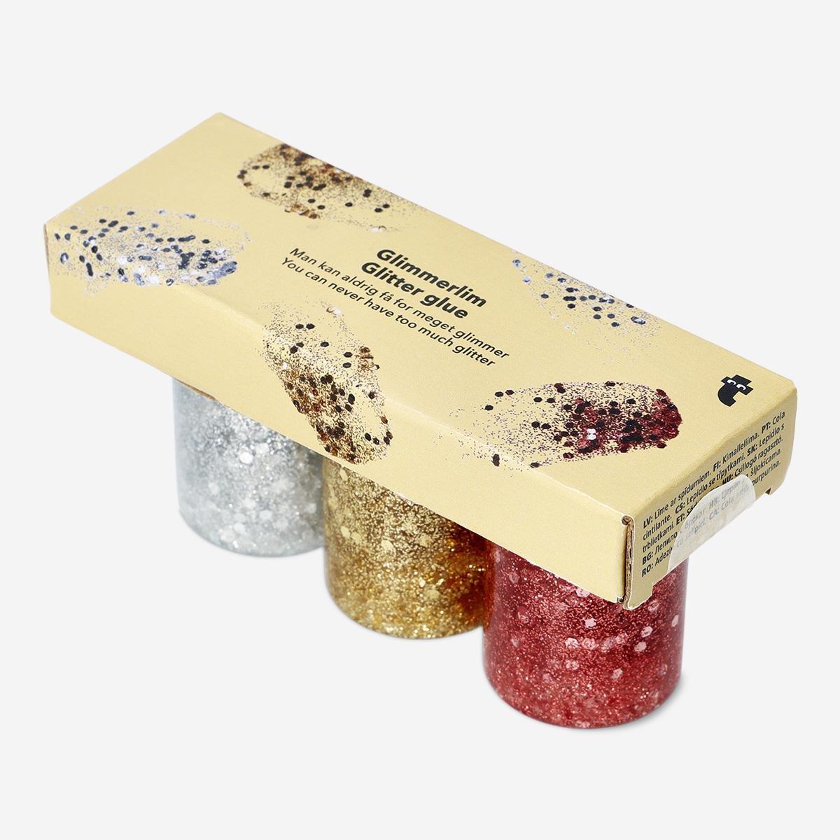 Multicolour Glitter Glue - 3Pcs