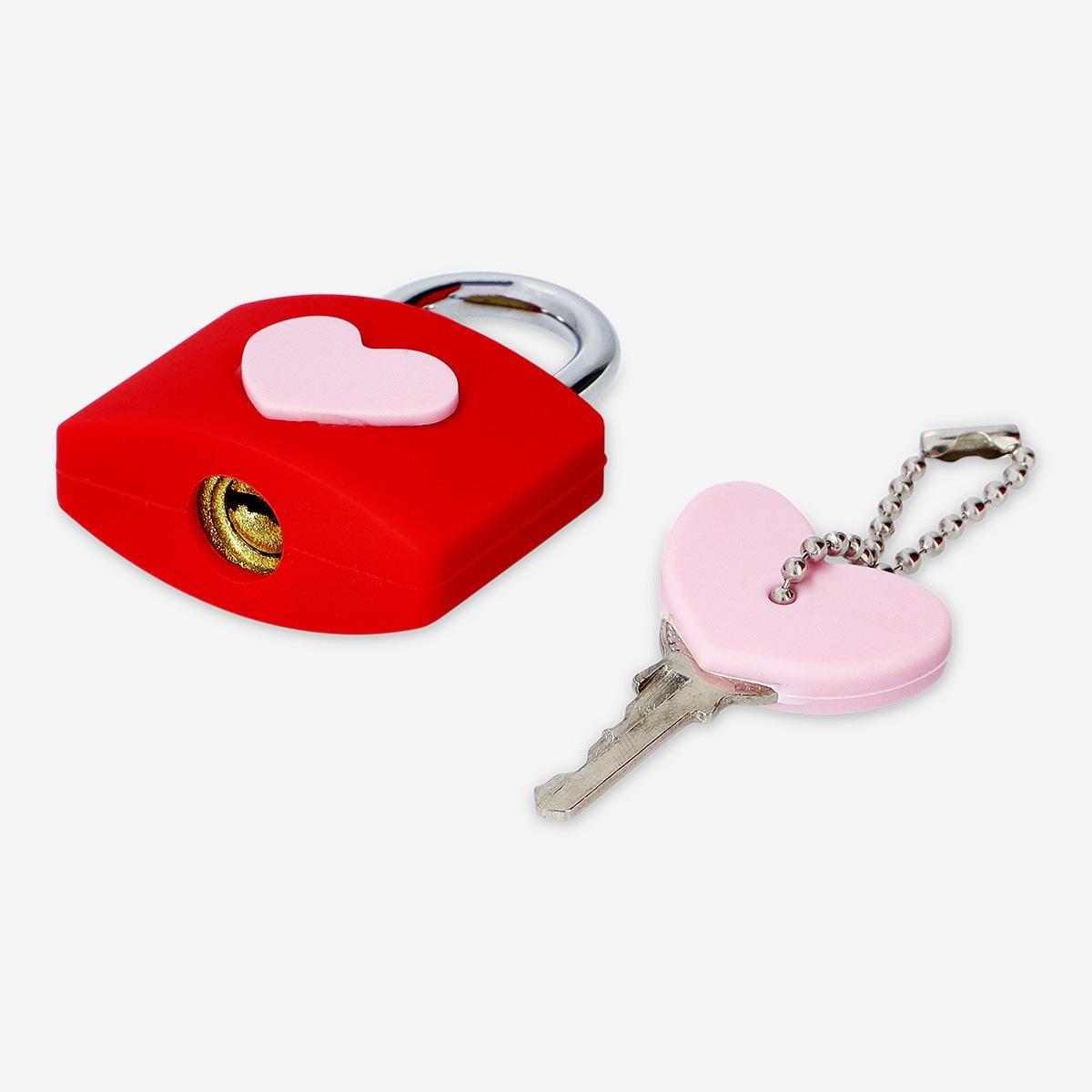 Pink padlock with heart