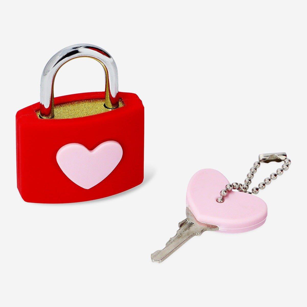Pink padlock with heart