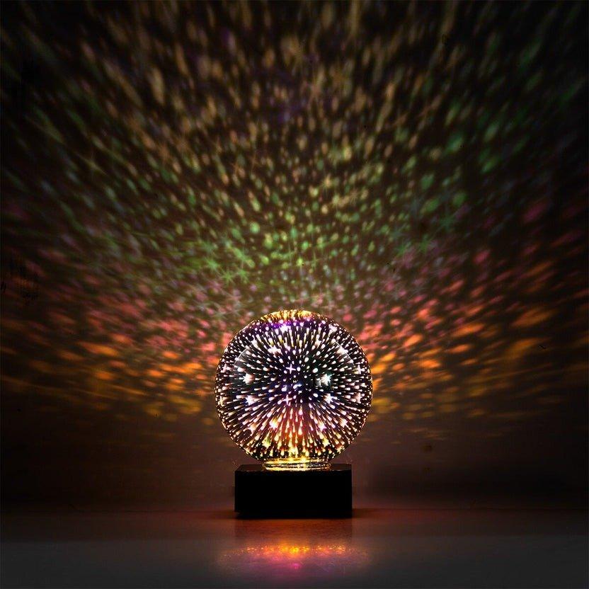Multicolour cosy lamp with starry night effect