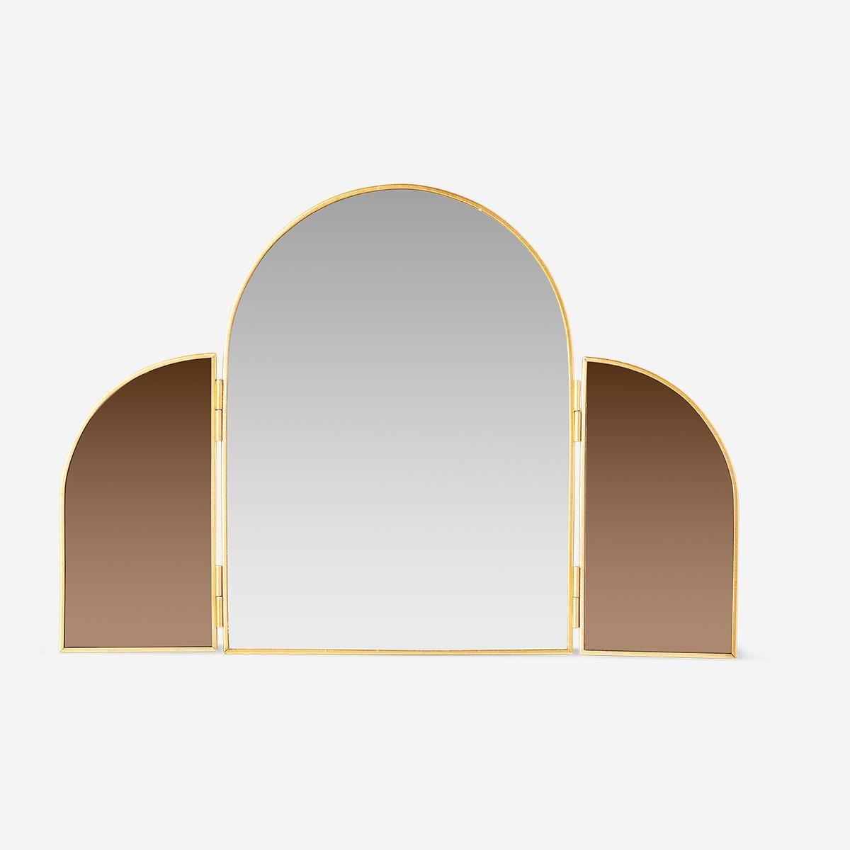 Multicolour fold out brass mirror