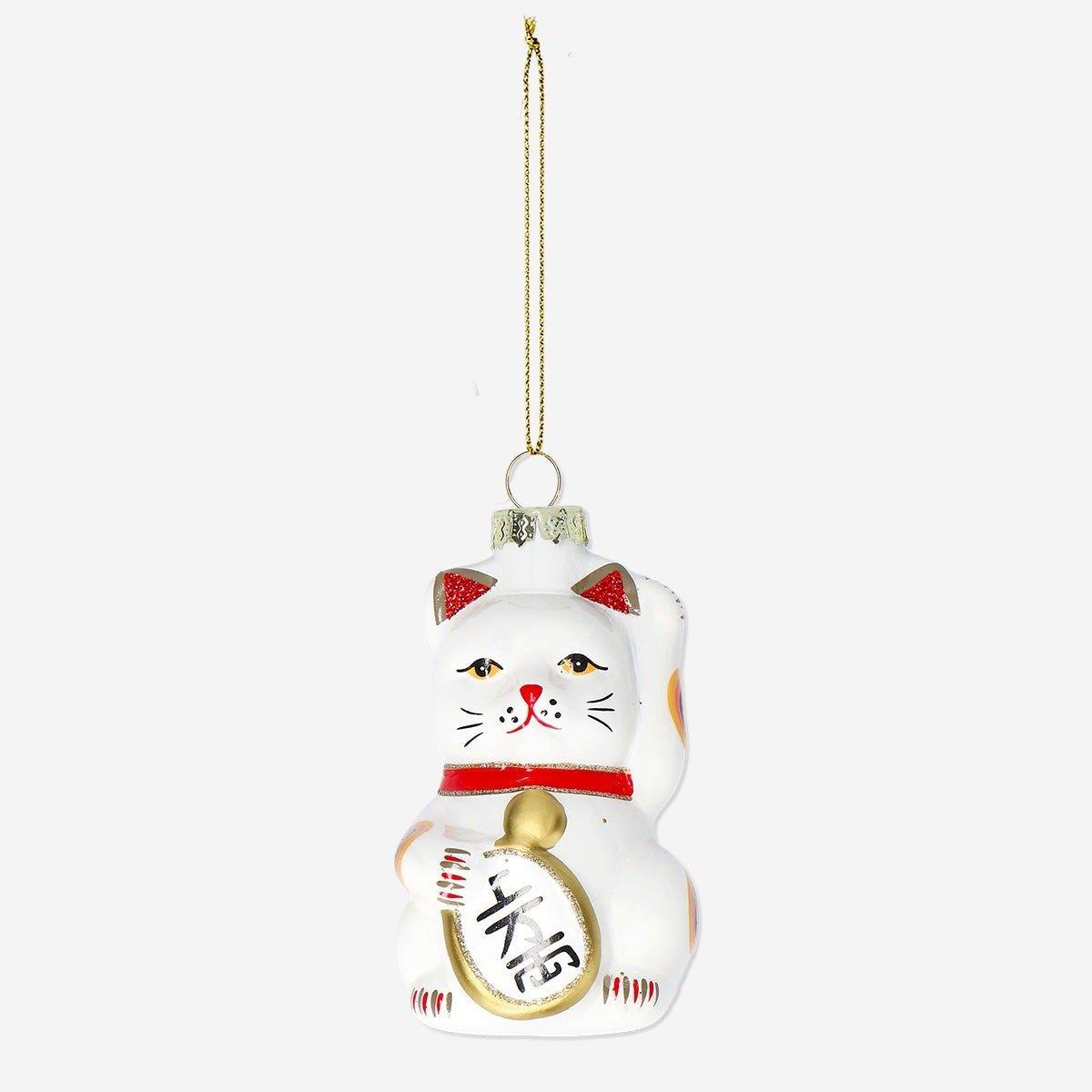 Multicolour Christmas Bauble - Money Cat