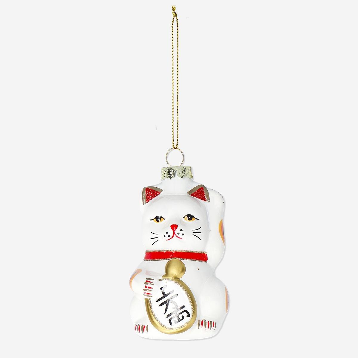 Multicolour Christmas Bauble - Money Cat