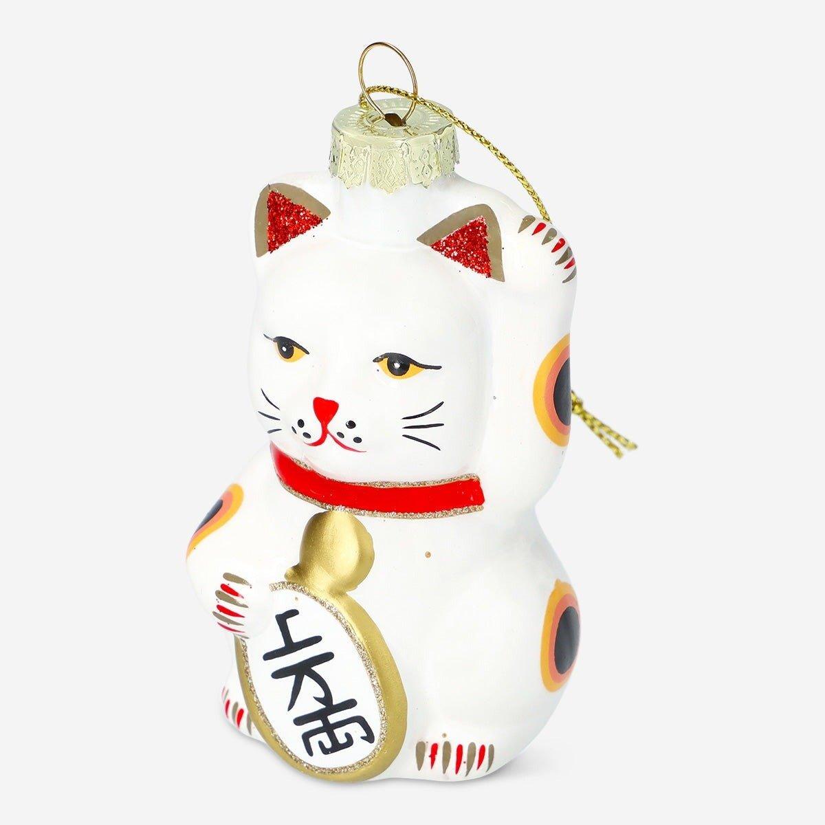 Multicolour Christmas Bauble - Money Cat