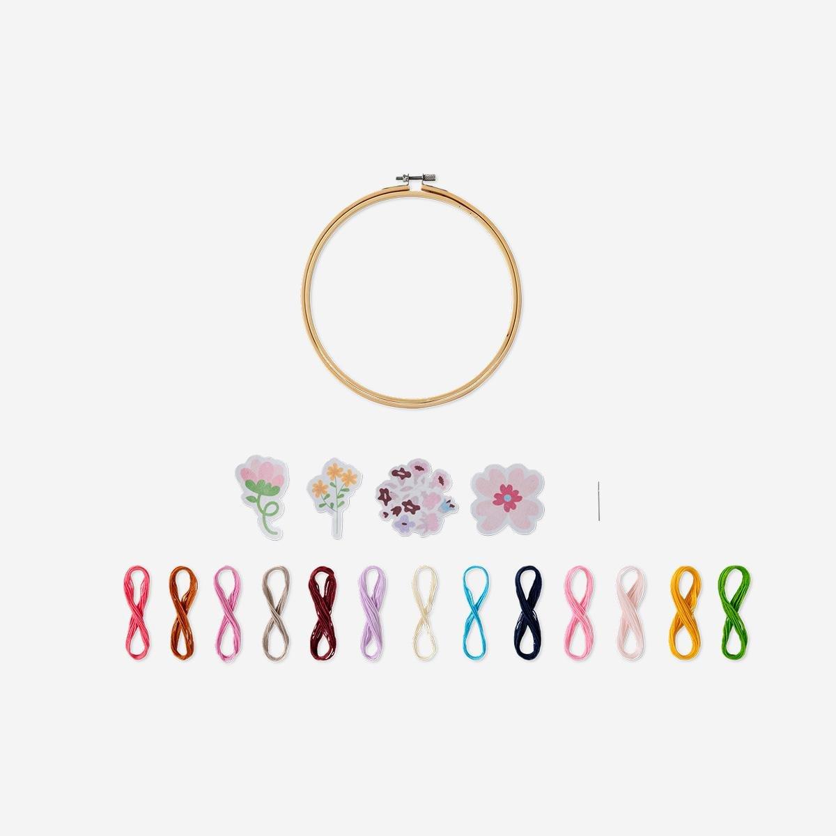 Multicolour mini embroidery kit