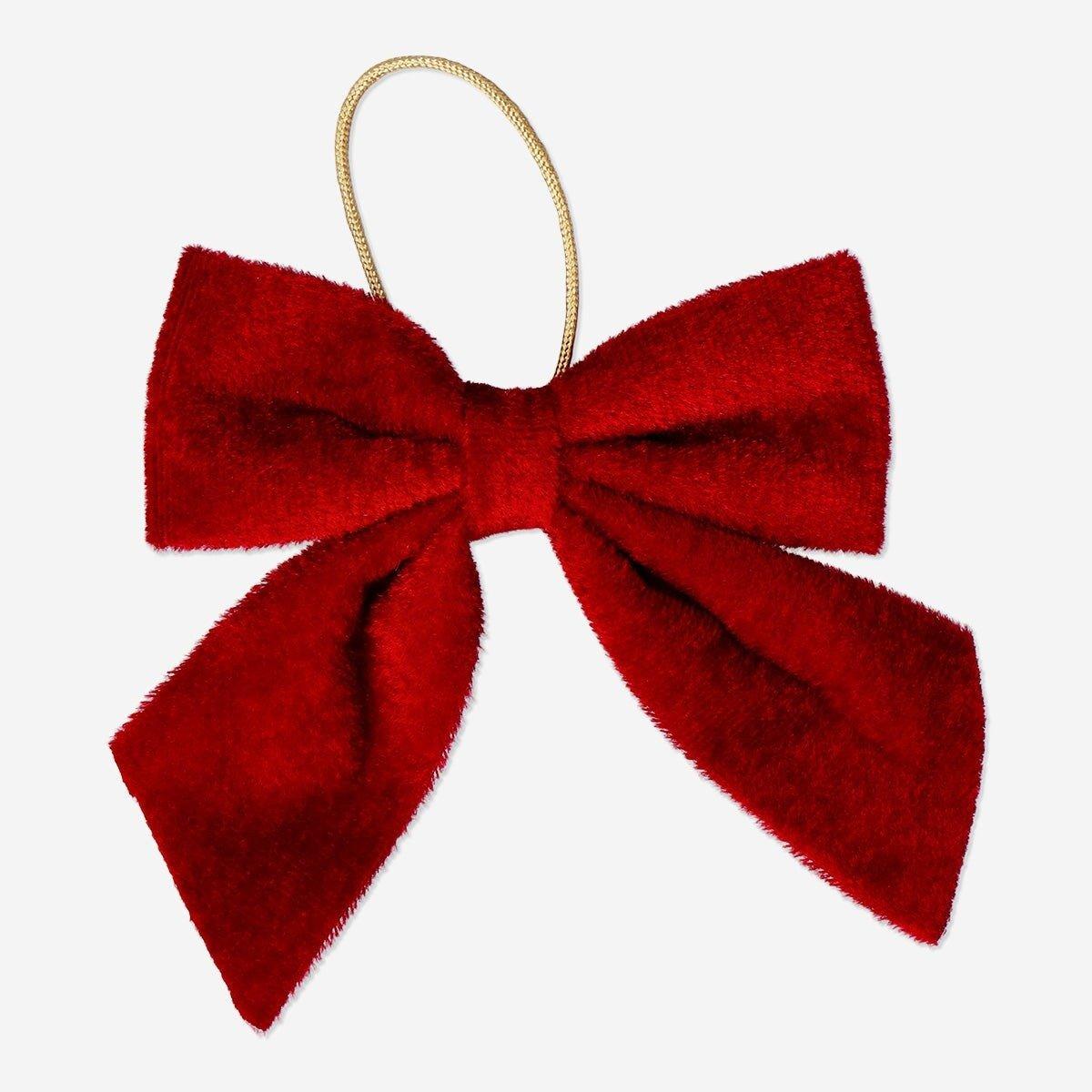 Red Hanging Bows - 8 Pcs