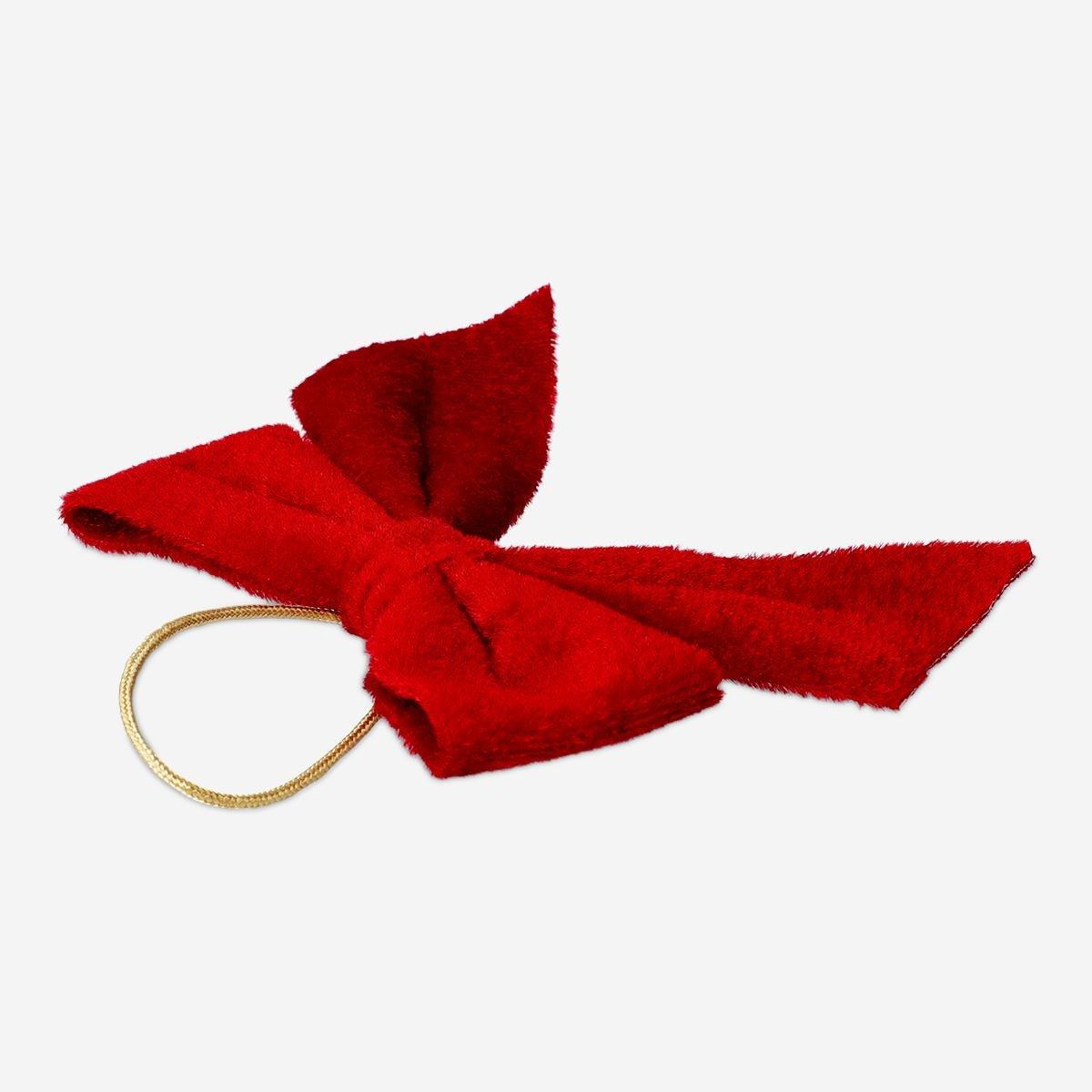 Red Hanging Bows - 8 Pcs