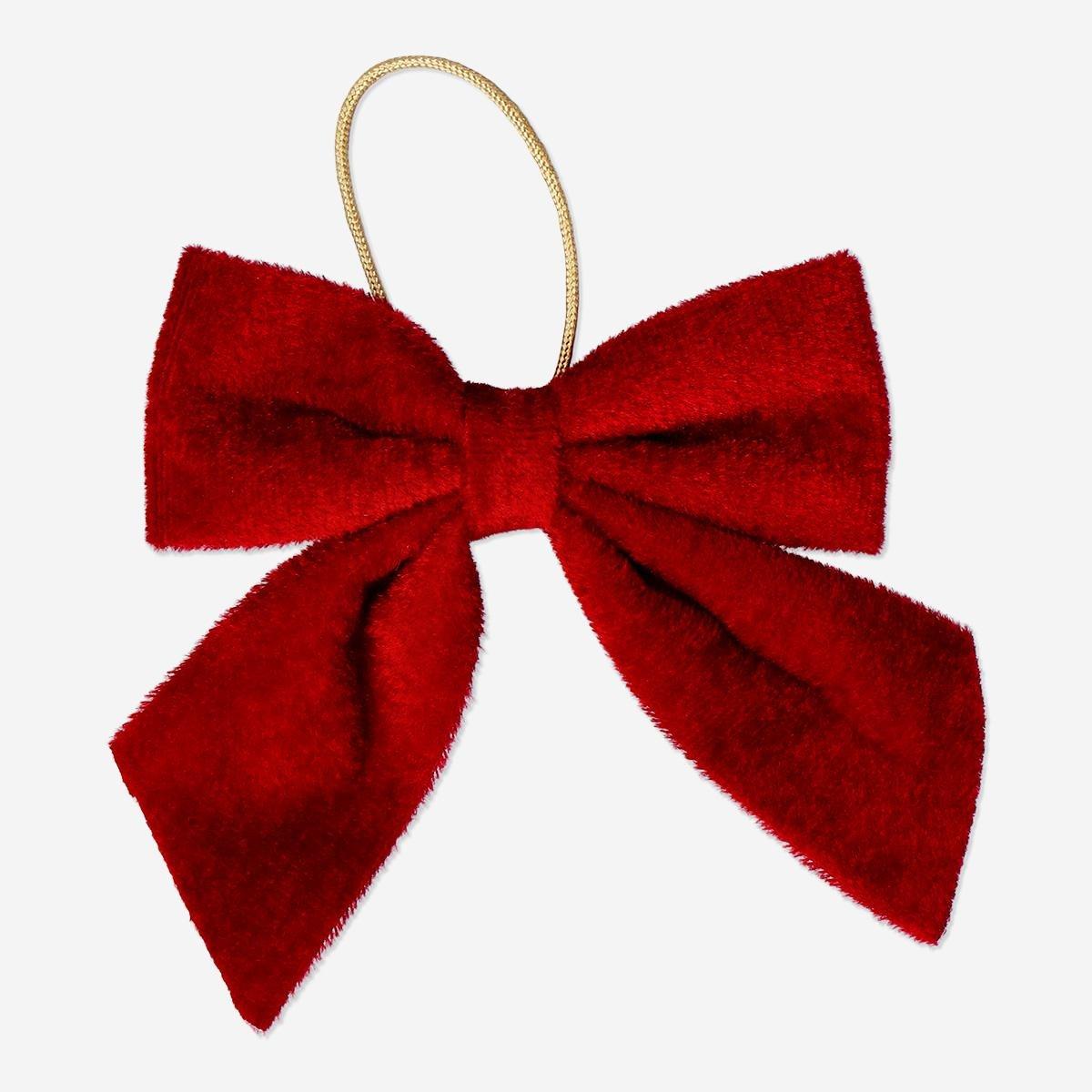 Red Hanging Bows - 8 Pcs