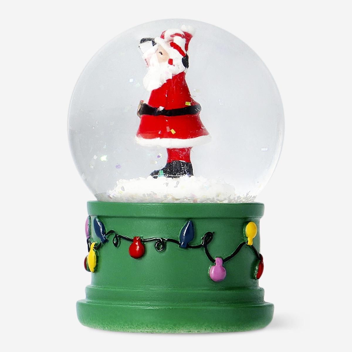 Multicolour Snow Globe With Santa - 6 Cm