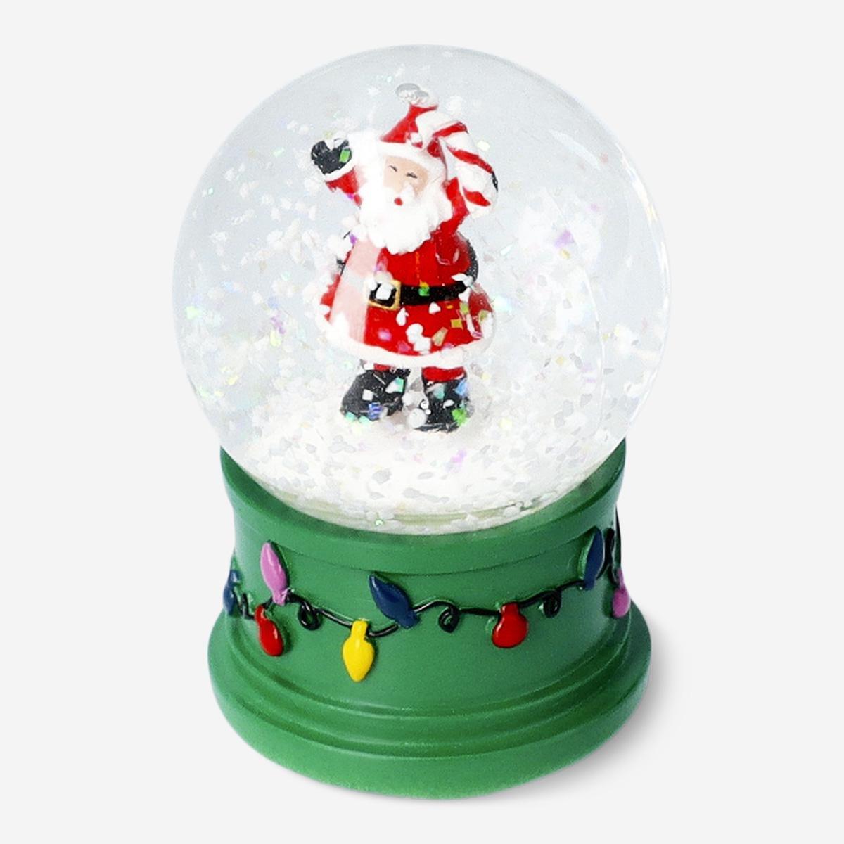 Multicolour Snow Globe With Santa - 6 Cm