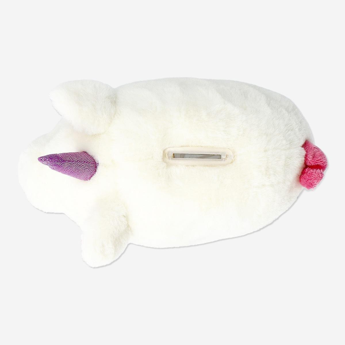 White mini unicorn money bank
